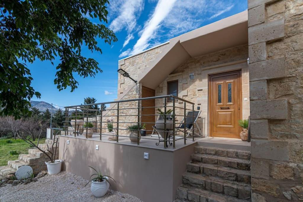 Stone Villa Halepa With Panoramic View. Neon Khorion  Экстерьер фото