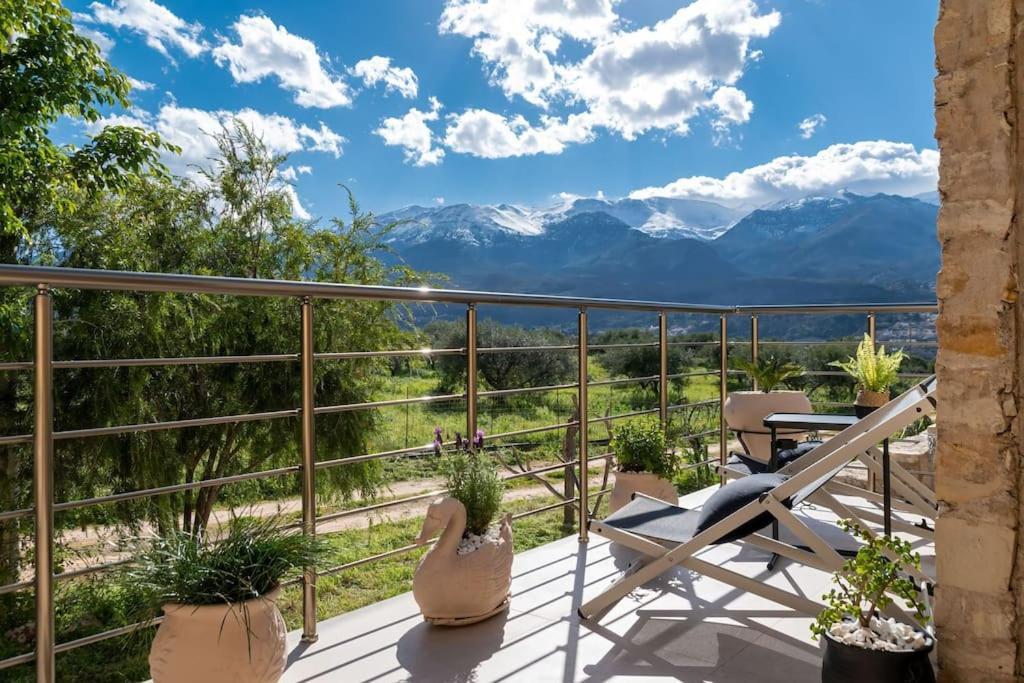 Stone Villa Halepa With Panoramic View. Neon Khorion  Экстерьер фото