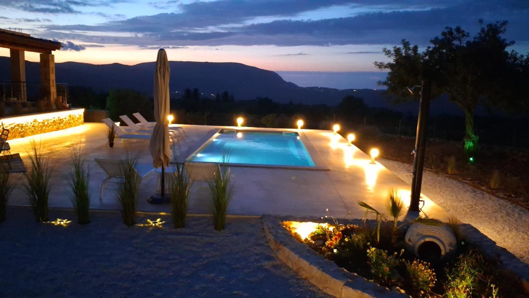 Stone Villa Halepa With Panoramic View. Neon Khorion  Экстерьер фото